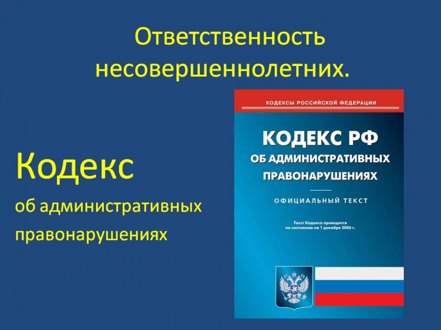 Административные правонарушения несовершеннолетних презентация